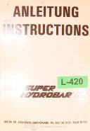 LNS-LNS Super Hydrobar Instructions, Install, Electrical and Maintenance Manual 1983-Hydrobar-01